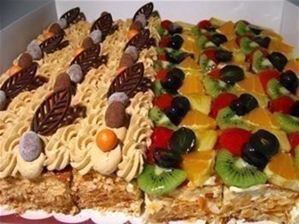 1/2 mokka- 1/2 vruchtentaart