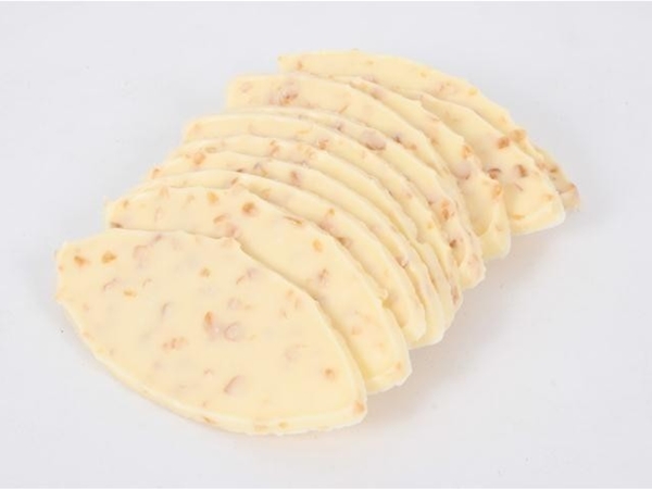 Nougatblaadjes wit 100 g.